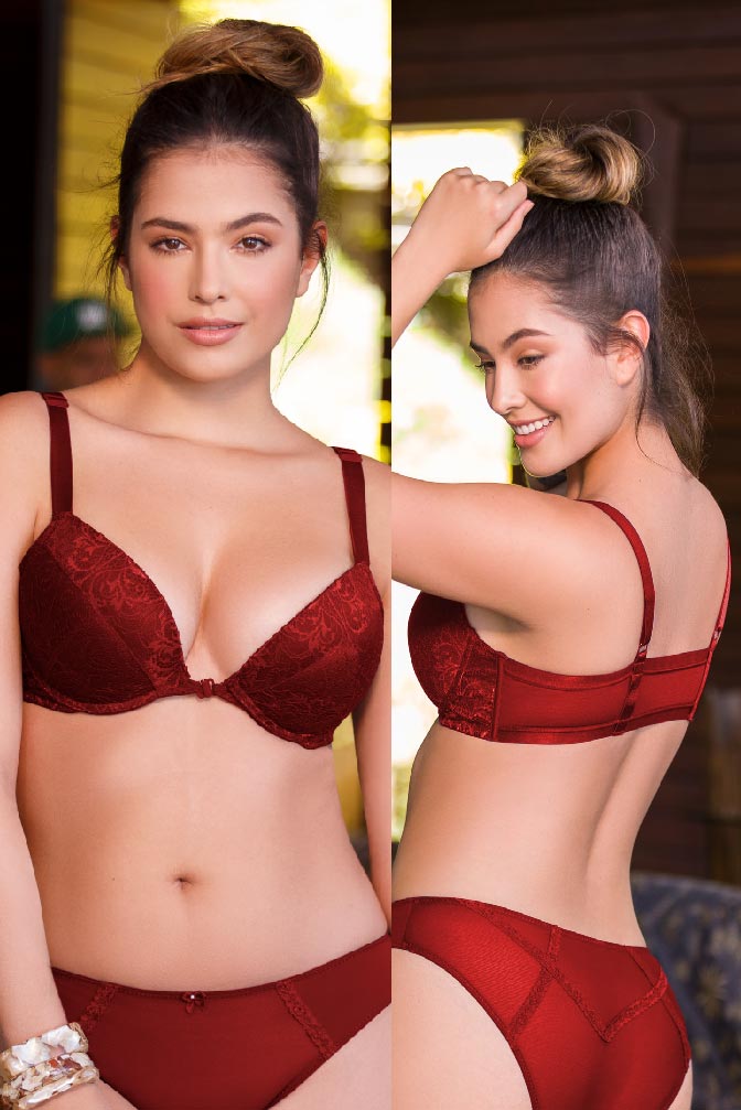 Underwire bra with lace, push up and mesh in back – Caprice Se tu mejor  Versión