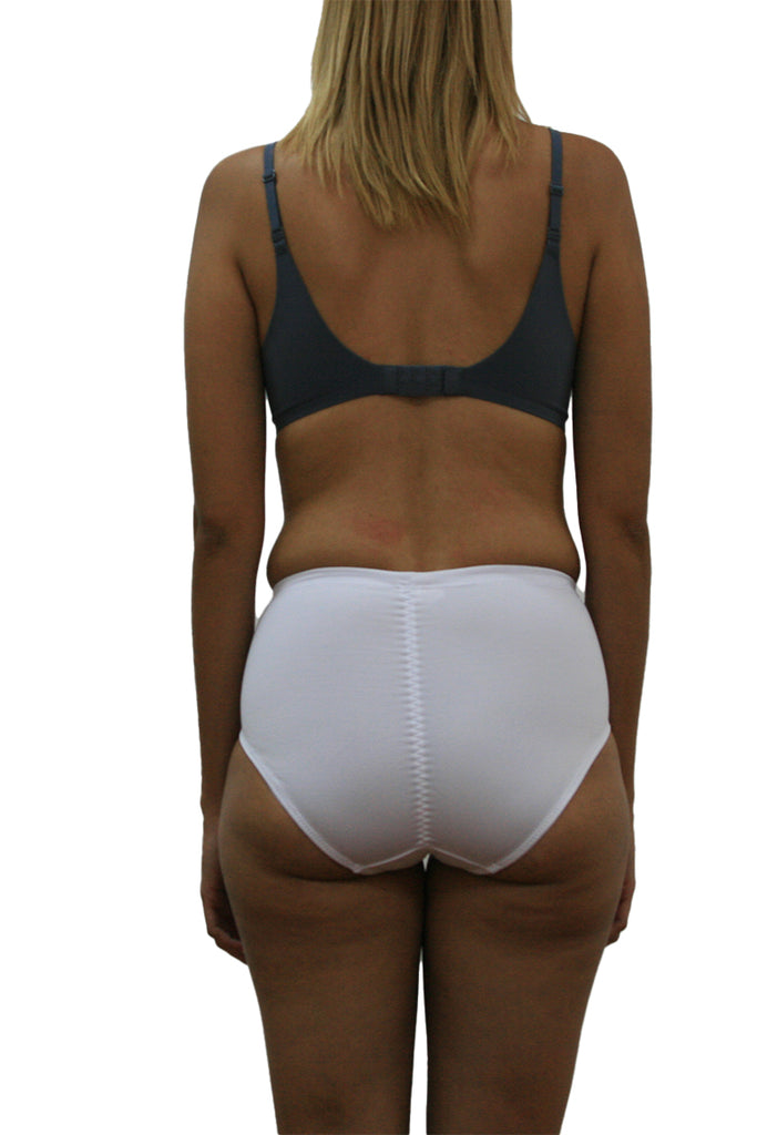 Lycra medium control panty-girdle with decorative lines and butt lifter