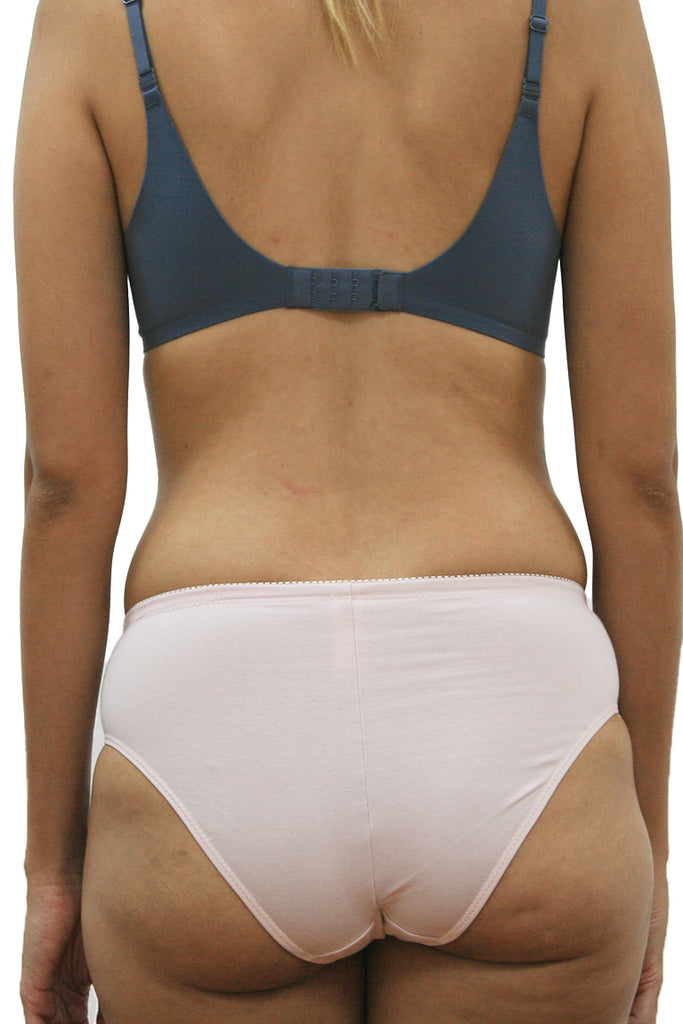 Bikini-cut pantyhose with decorative cotton lines